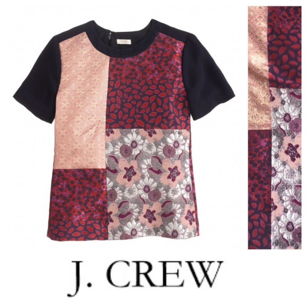 J. Crew Collection Patchwork Jacquard Top - image 2